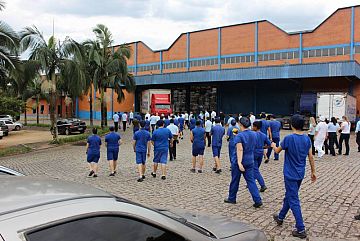 Simulado de evacuação de incêndio